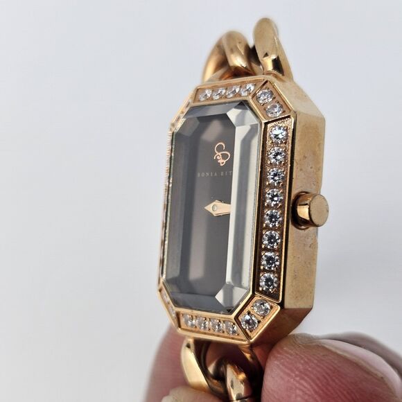 Sonia Bitton Women's Watch 20MM Black Dial Rose Gold Band Up to 7.75" NewBattery - Picture 6 of 10